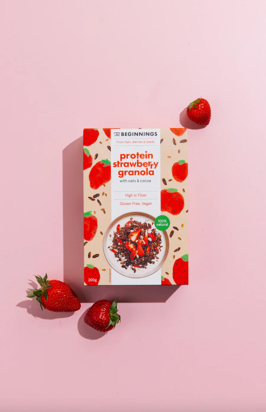 Granola protéiné à la fraise