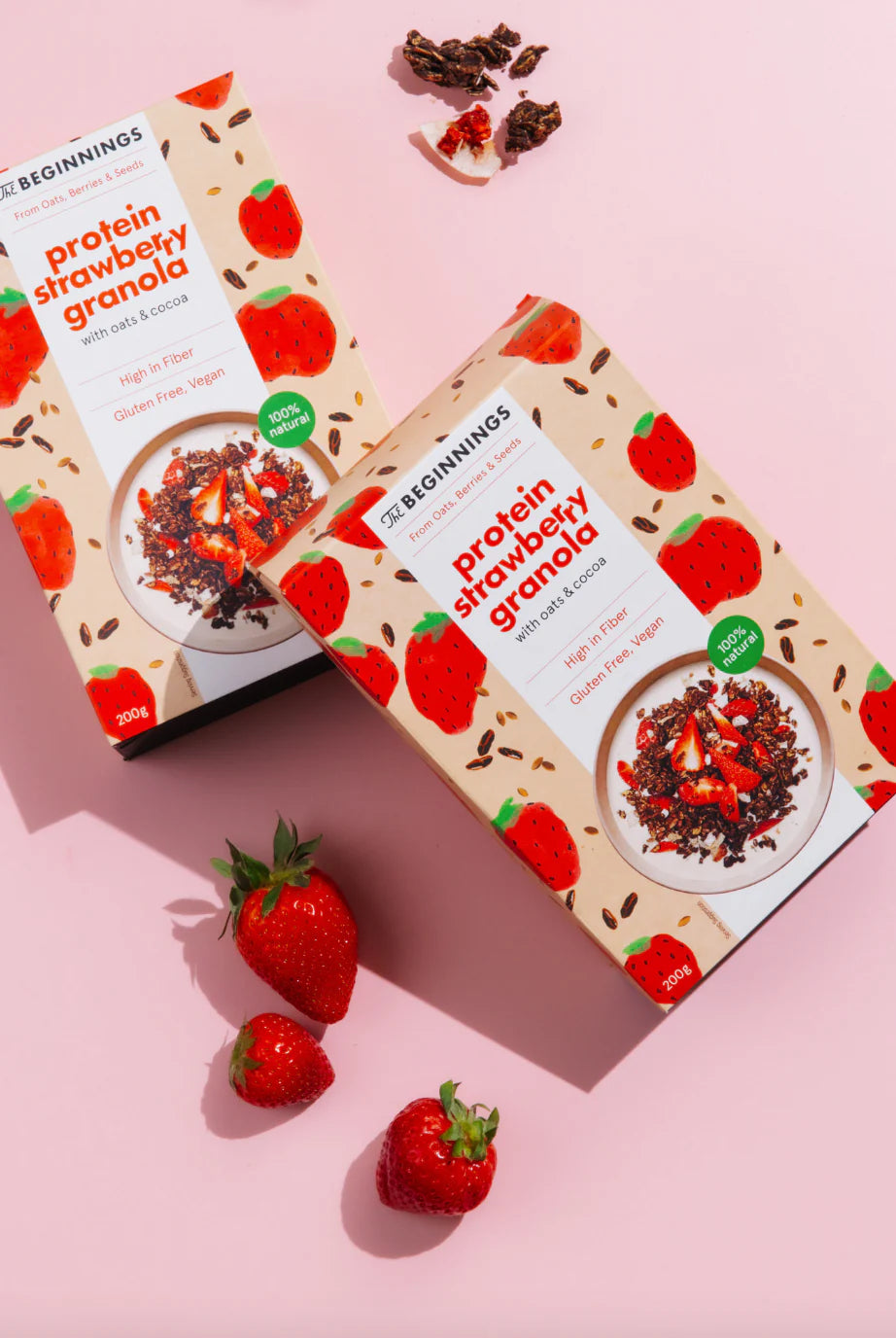 Granola protéiné à la fraise