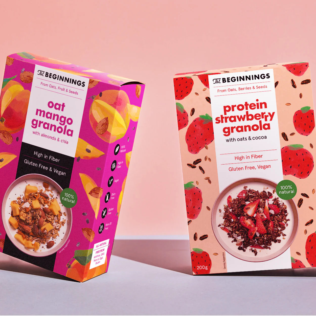 Granola protéiné à la fraise
